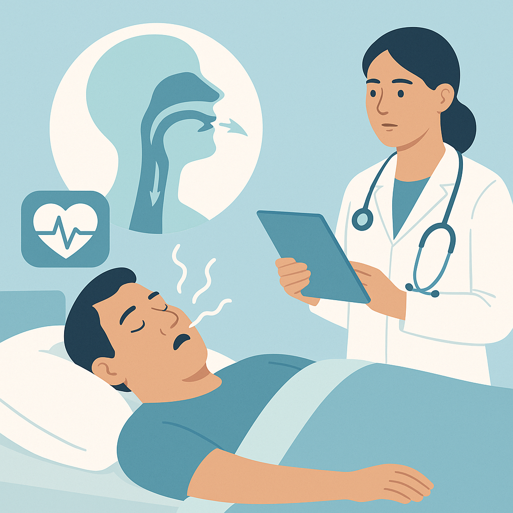 Illustration medicale - Syndrome d'apnées obstructives du sommeil