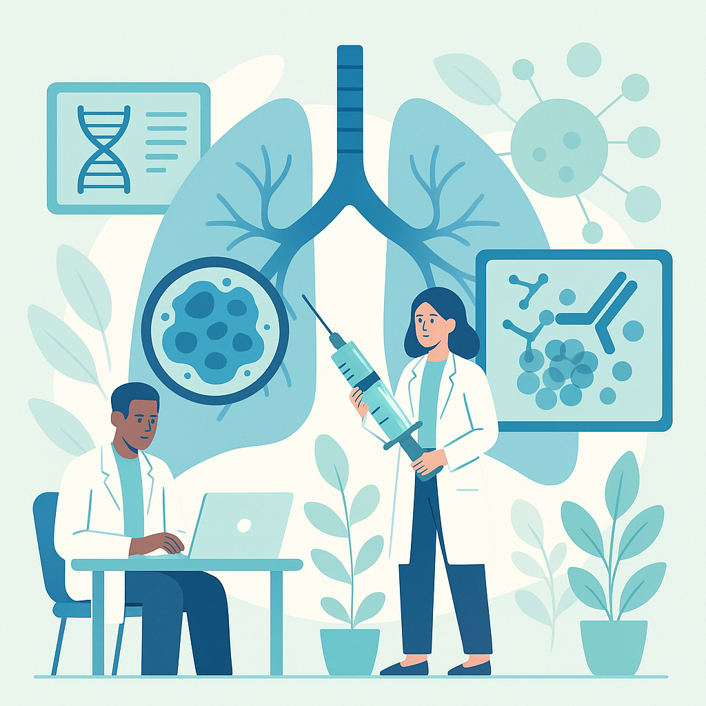 Illustration medicale - Traitements innovants dans les cancers broncho-pulmonaires