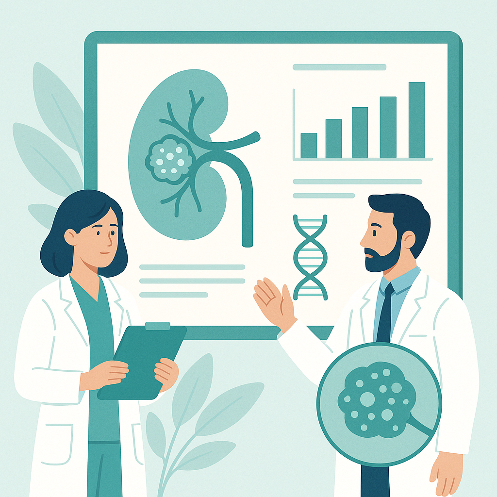 Illustration medicale - UP TO DATE dans le cancer du rein métastatique