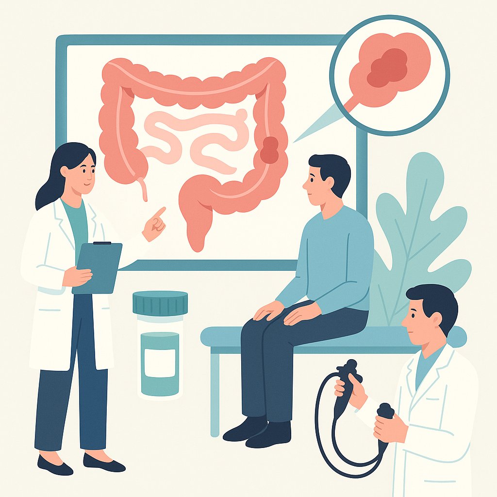 Illustration medicale - Up to Date sur le cancer colo-rectal