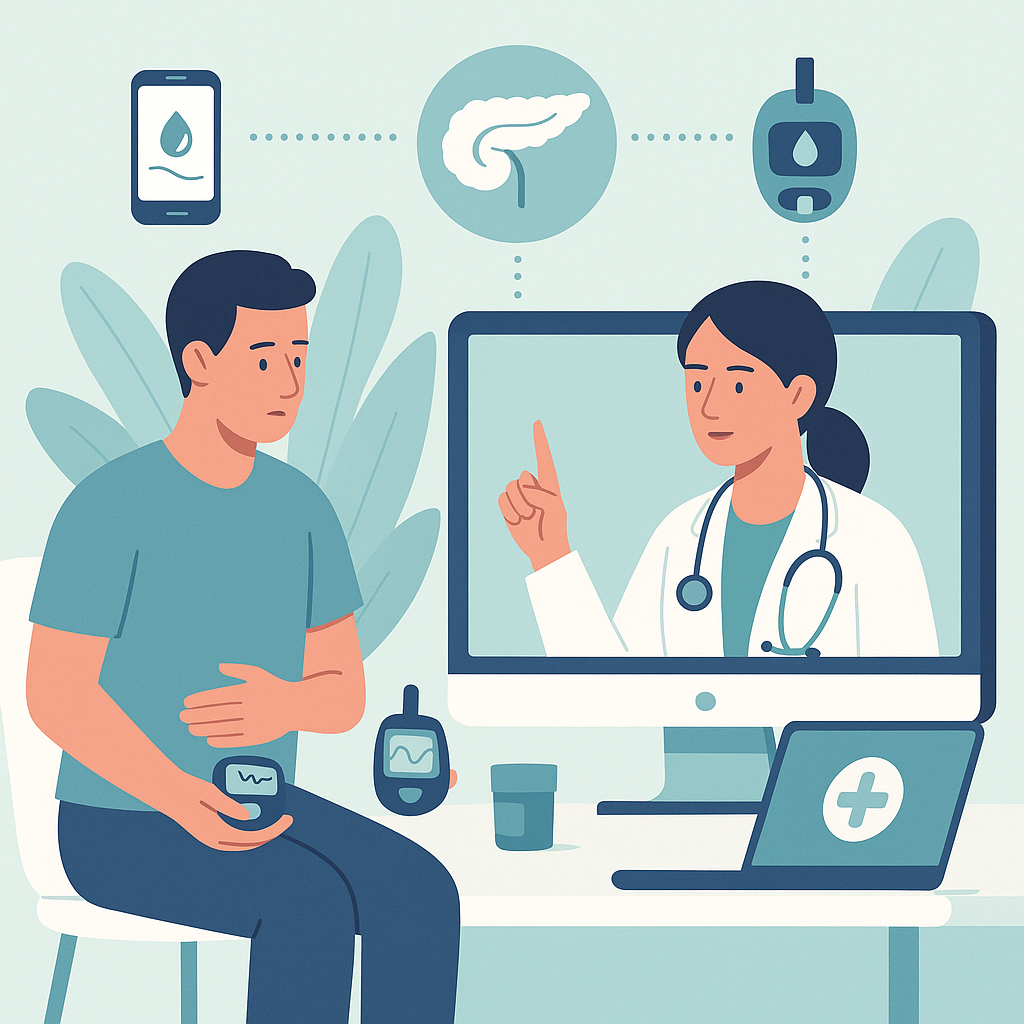 Illustration medicale - Y a-t-il vraiment une place pour la télémédecine pour améliorer la prise en charge du Diabète ?